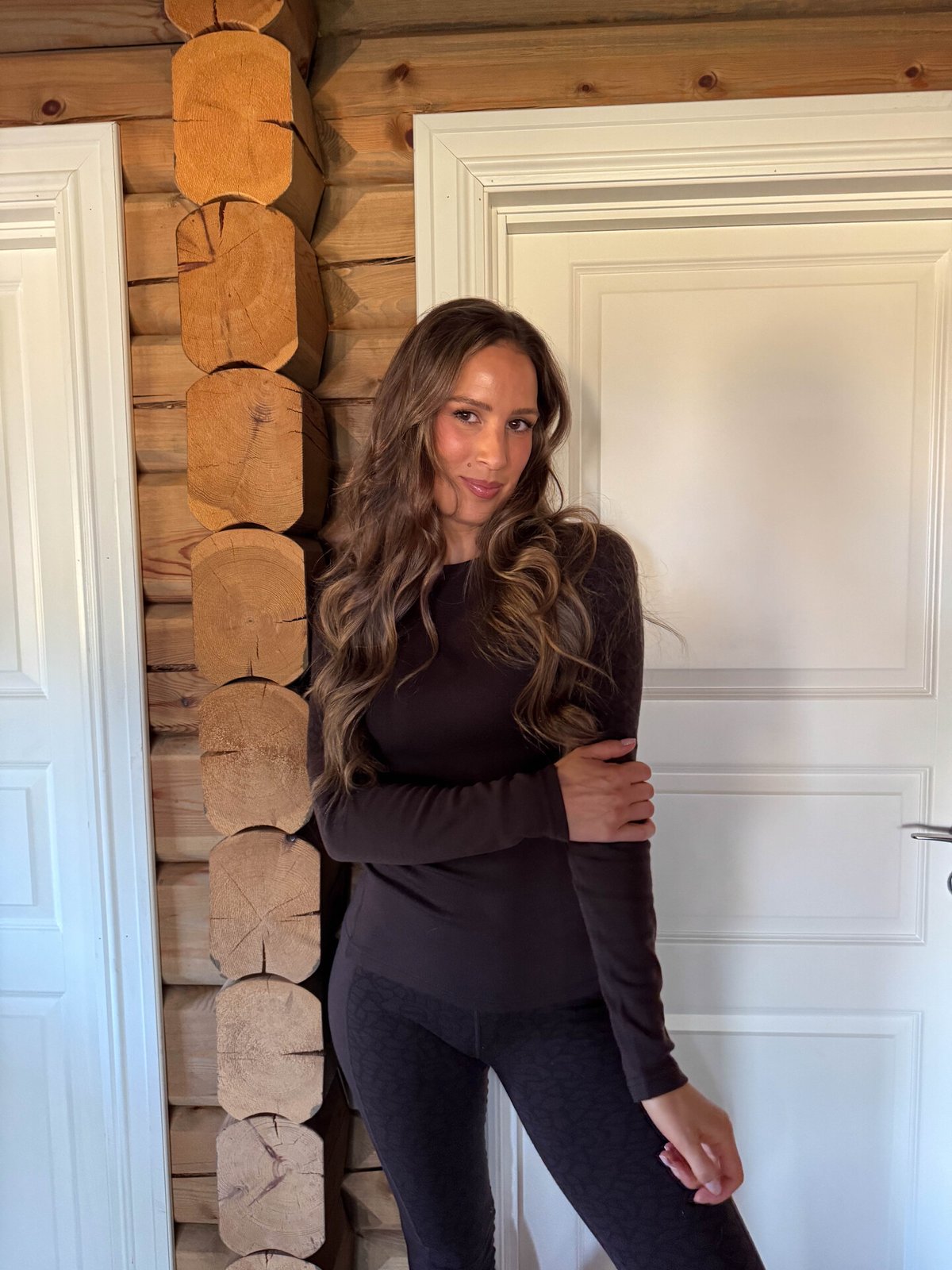 Johaug Win Wool Long Sleeve Chocolate Brown