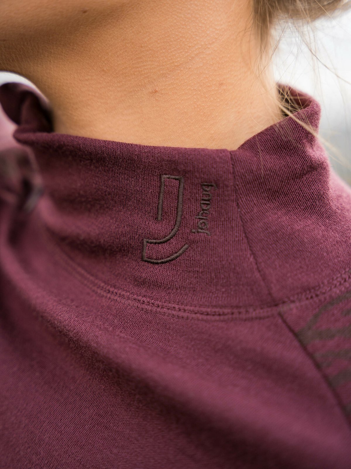 Johaug Elevate Wool Half Zip Mahog