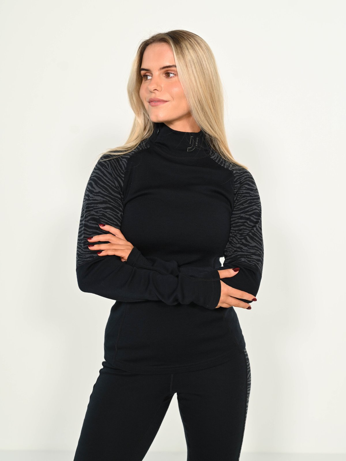 Johaug Elevate Wool Half Zip Black