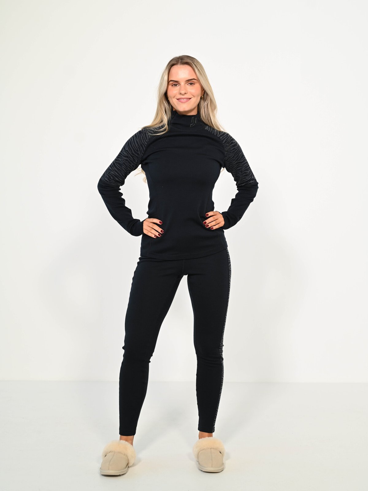Johaug Elevate Wool Half Zip Black