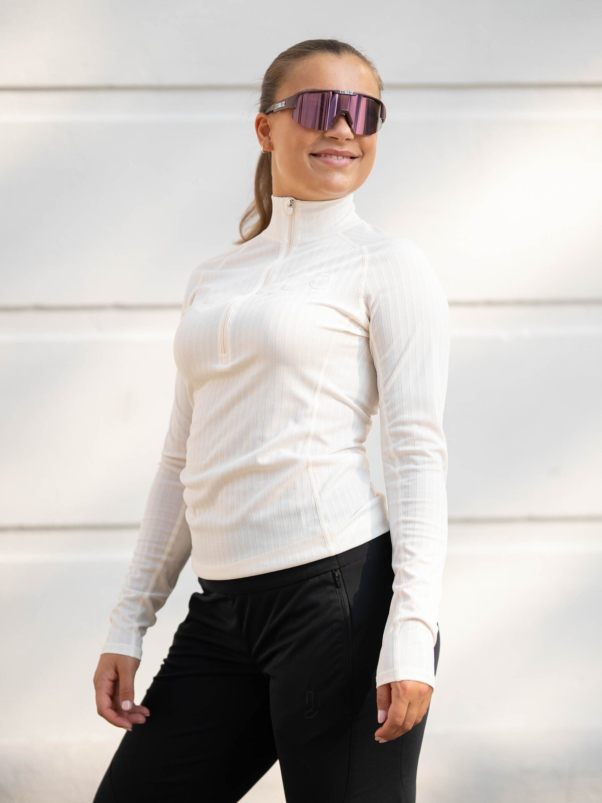 Johaug Rib Tech Half Zip Hvit tofu