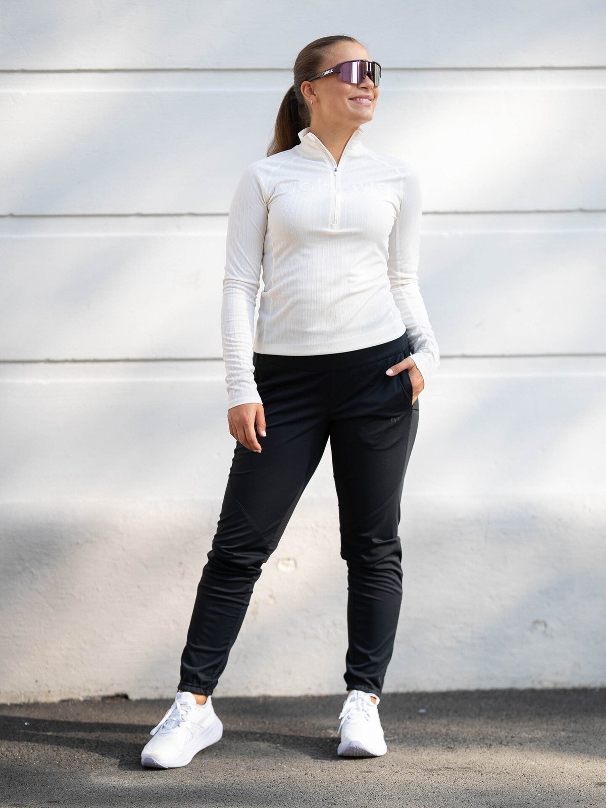 Johaug Rib Tech Half Zip Hvit tofu