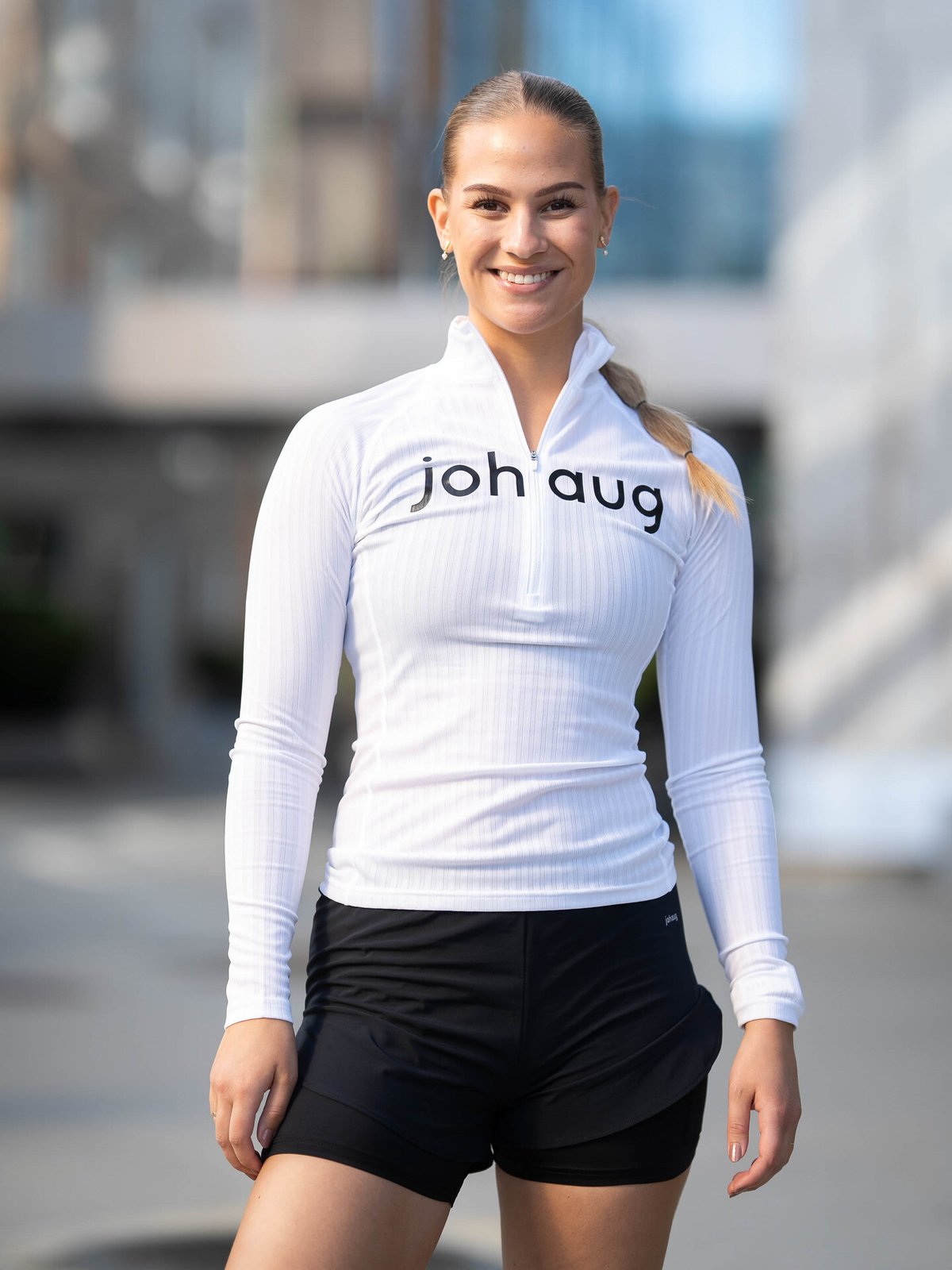Johaug Rib Tech Half Zip White