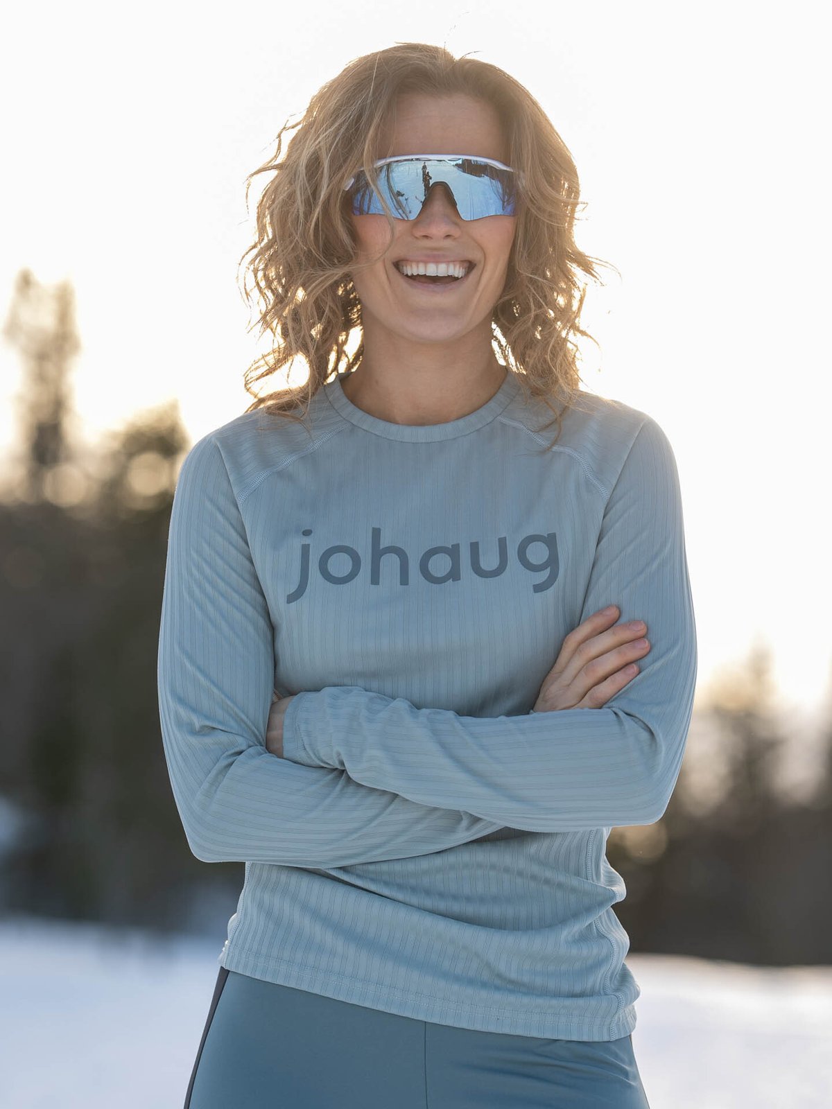 Johaug Rib Tech Long Sleeve Blågrønn