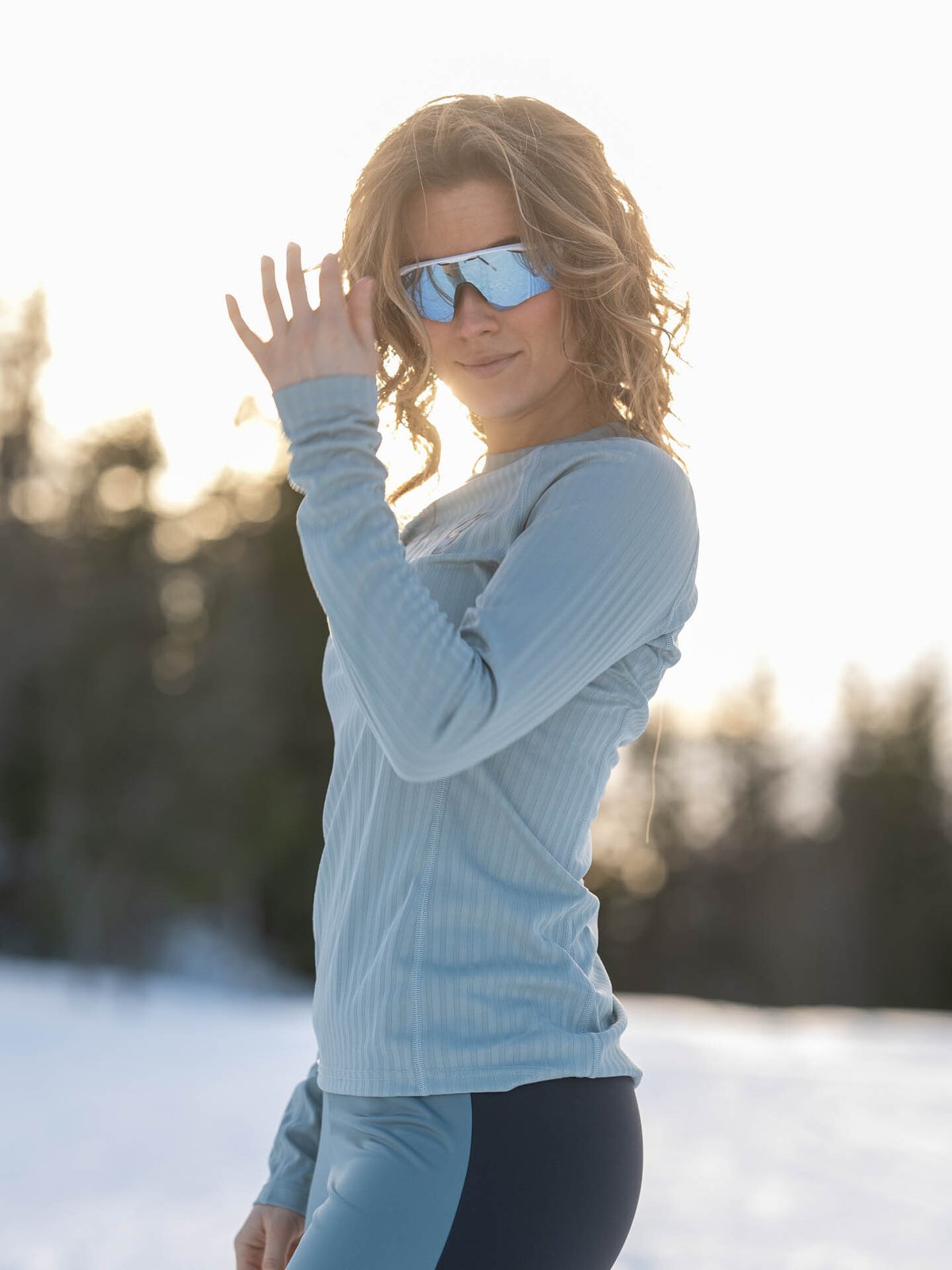 Johaug Rib Tech Long Sleeve Blågrønn