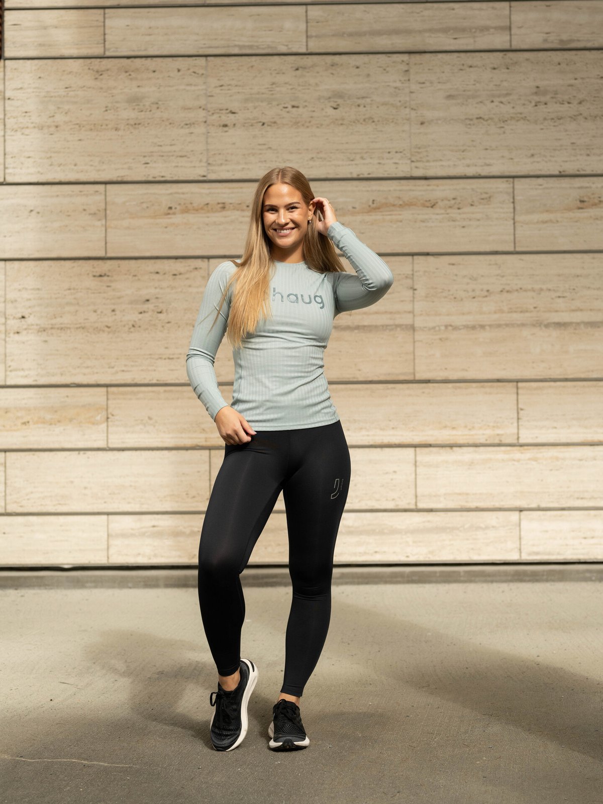 Johaug Rib Tech Long Sleeve Blågrønn