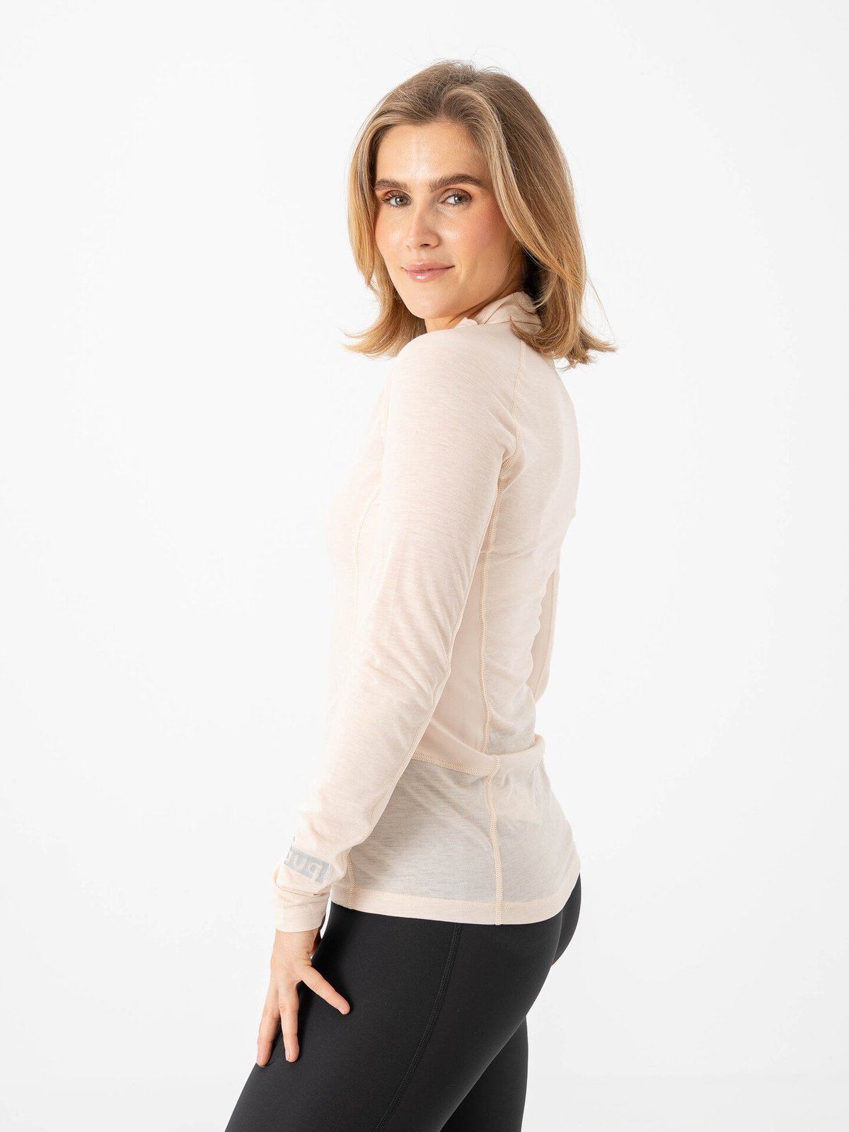 Johaug Aerial Wool Mix Half Zip Top 2.0 Light Beige