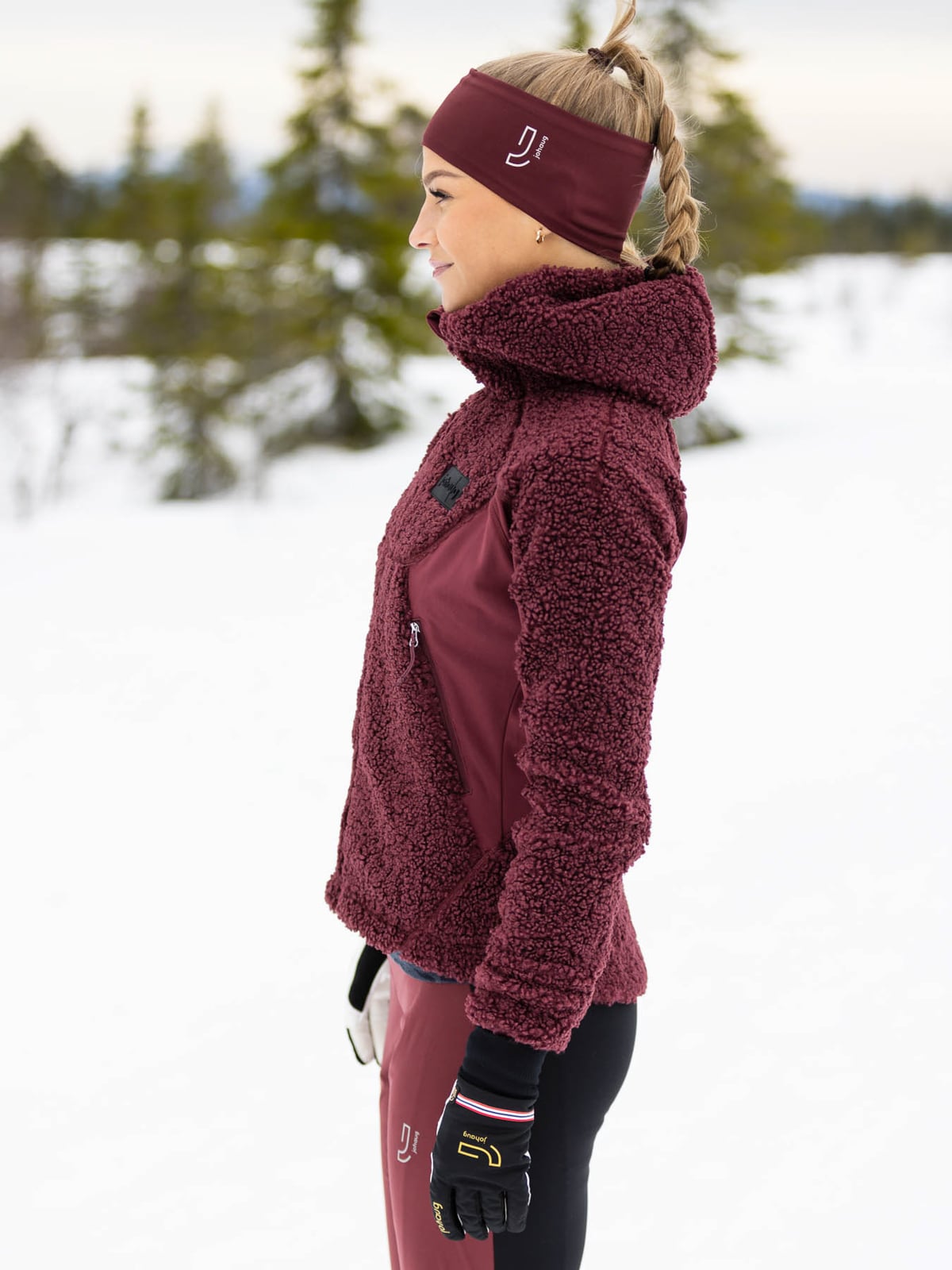 Johaug Sway Pile Jacket Brownish red
