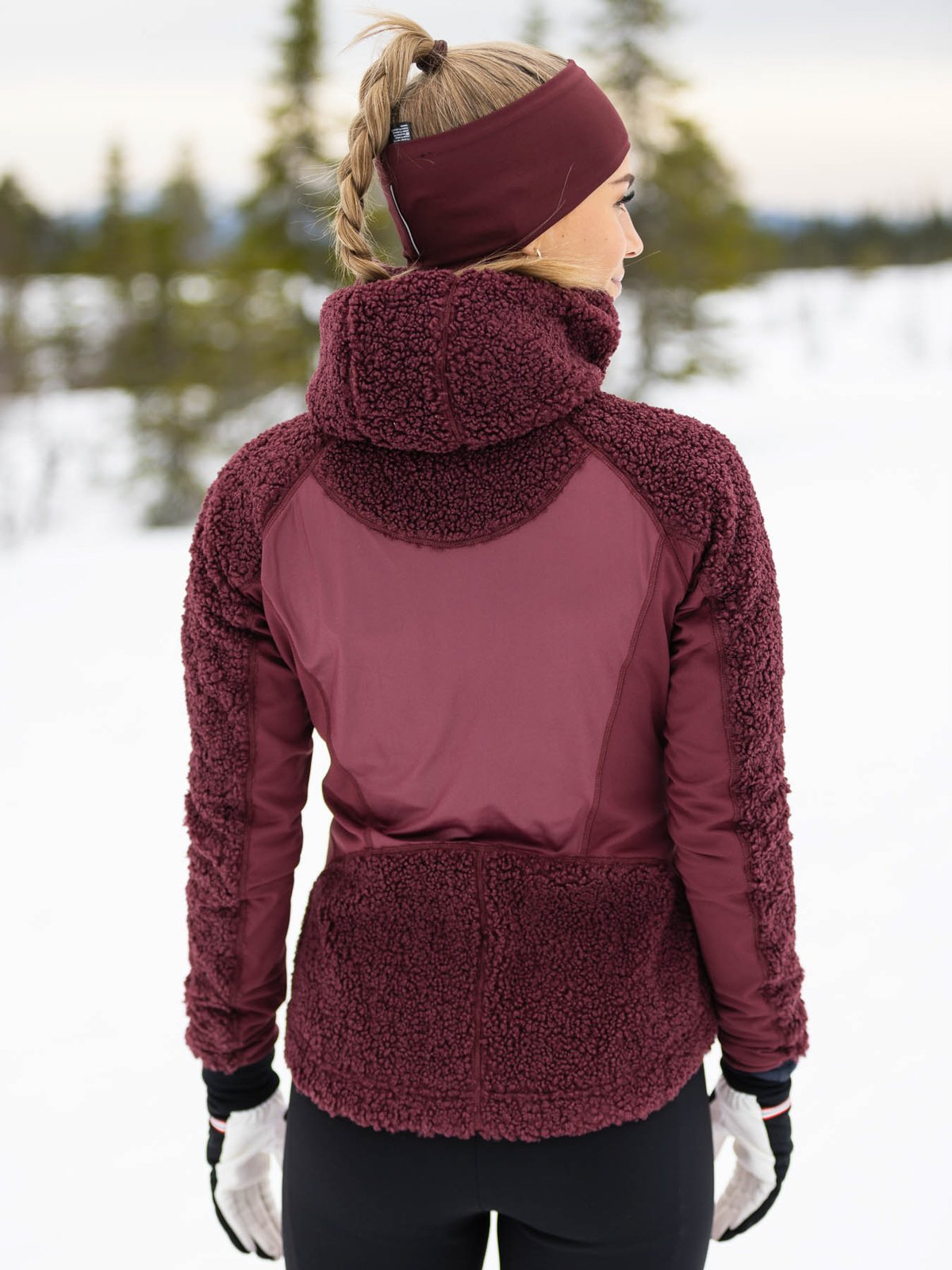 Johaug Sway Pile Jacket Brownish red