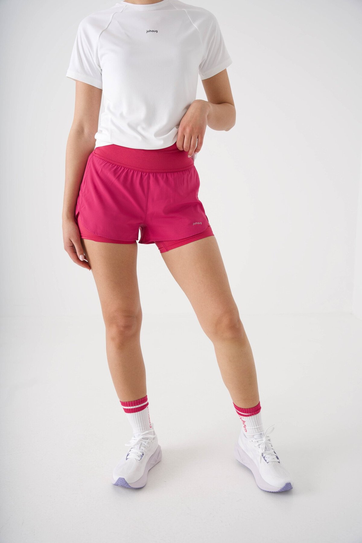 Johaug Impact Shorts 2 in 1 Hot Pink