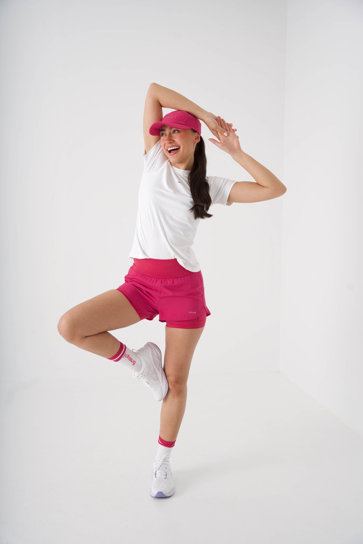 Johaug Impact Shorts 2 in 1 Hot Pink