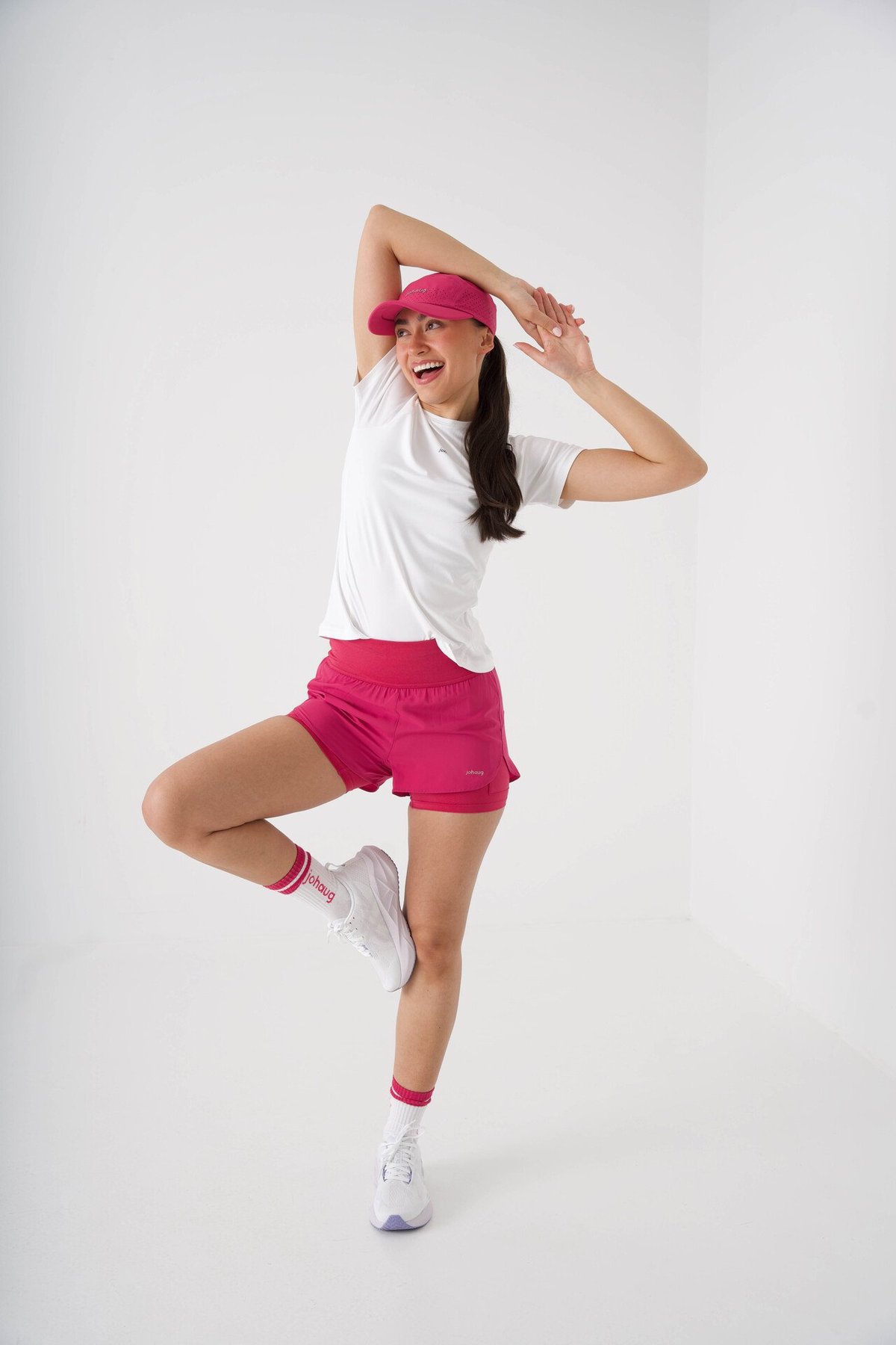 Johaug Impact Shorts 2 in 1 Hot Pink