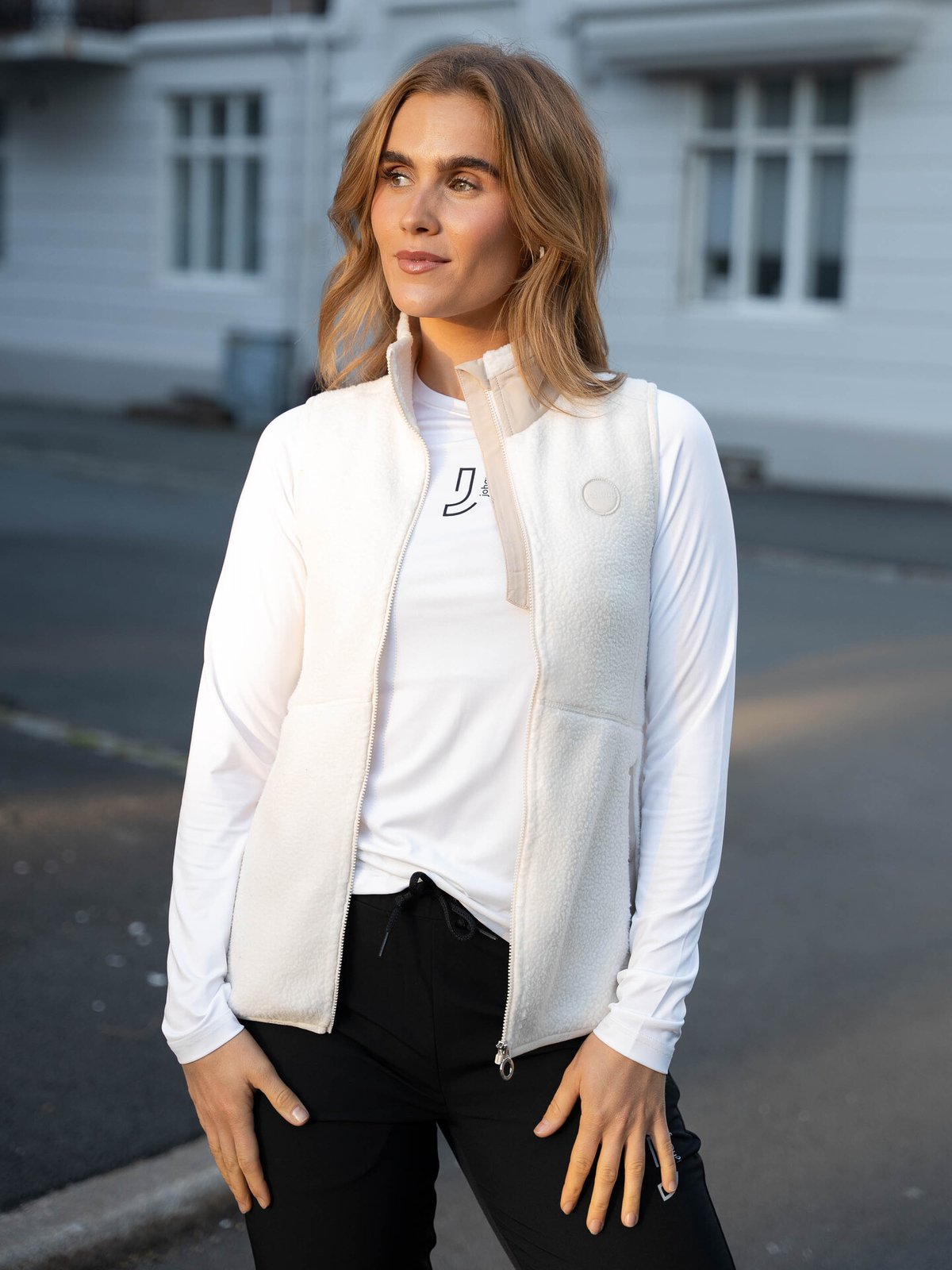 Johaug Fusion Pile Vest Tofu White