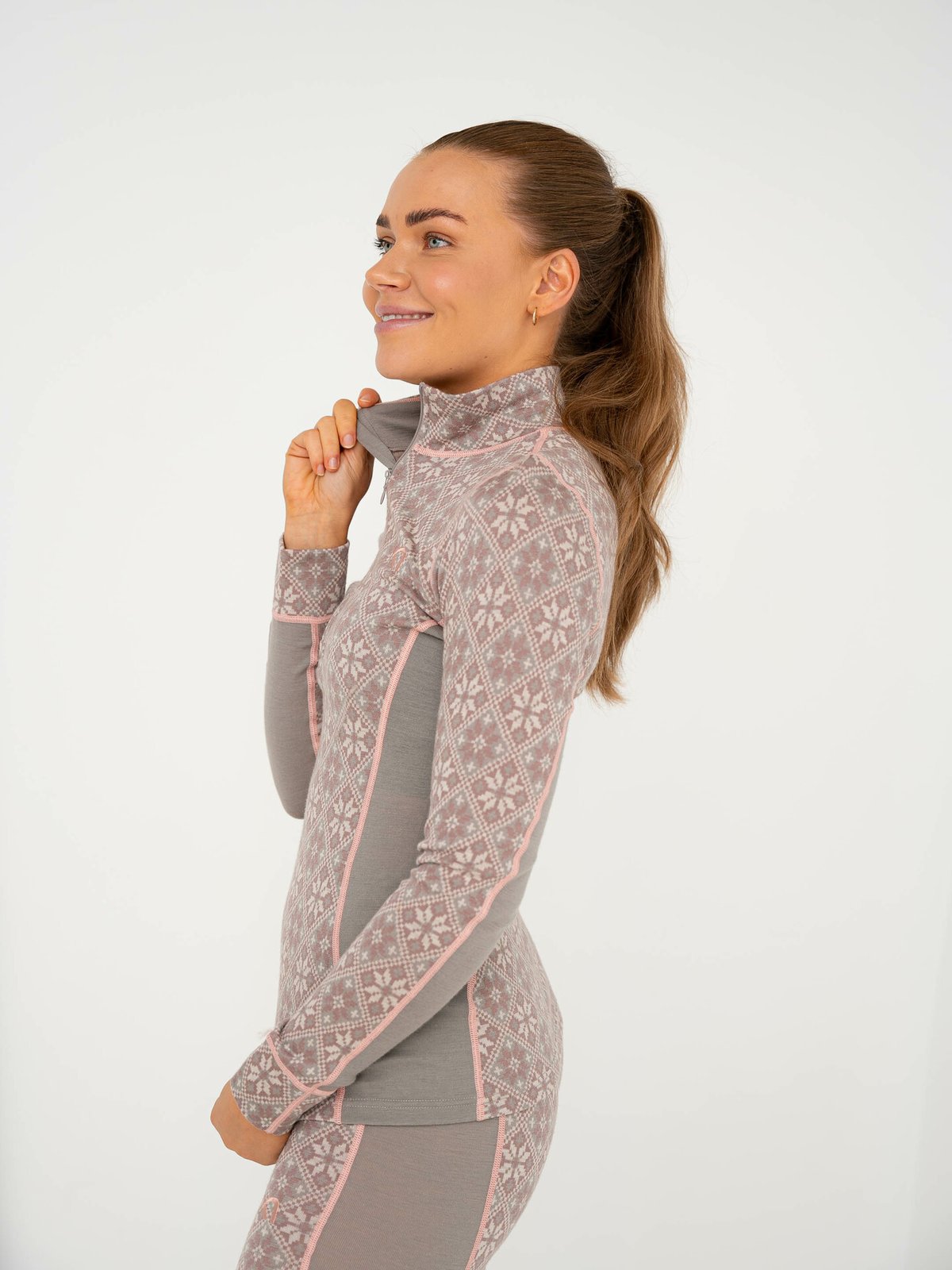 Kari Traa Rose Half Zip Taupe