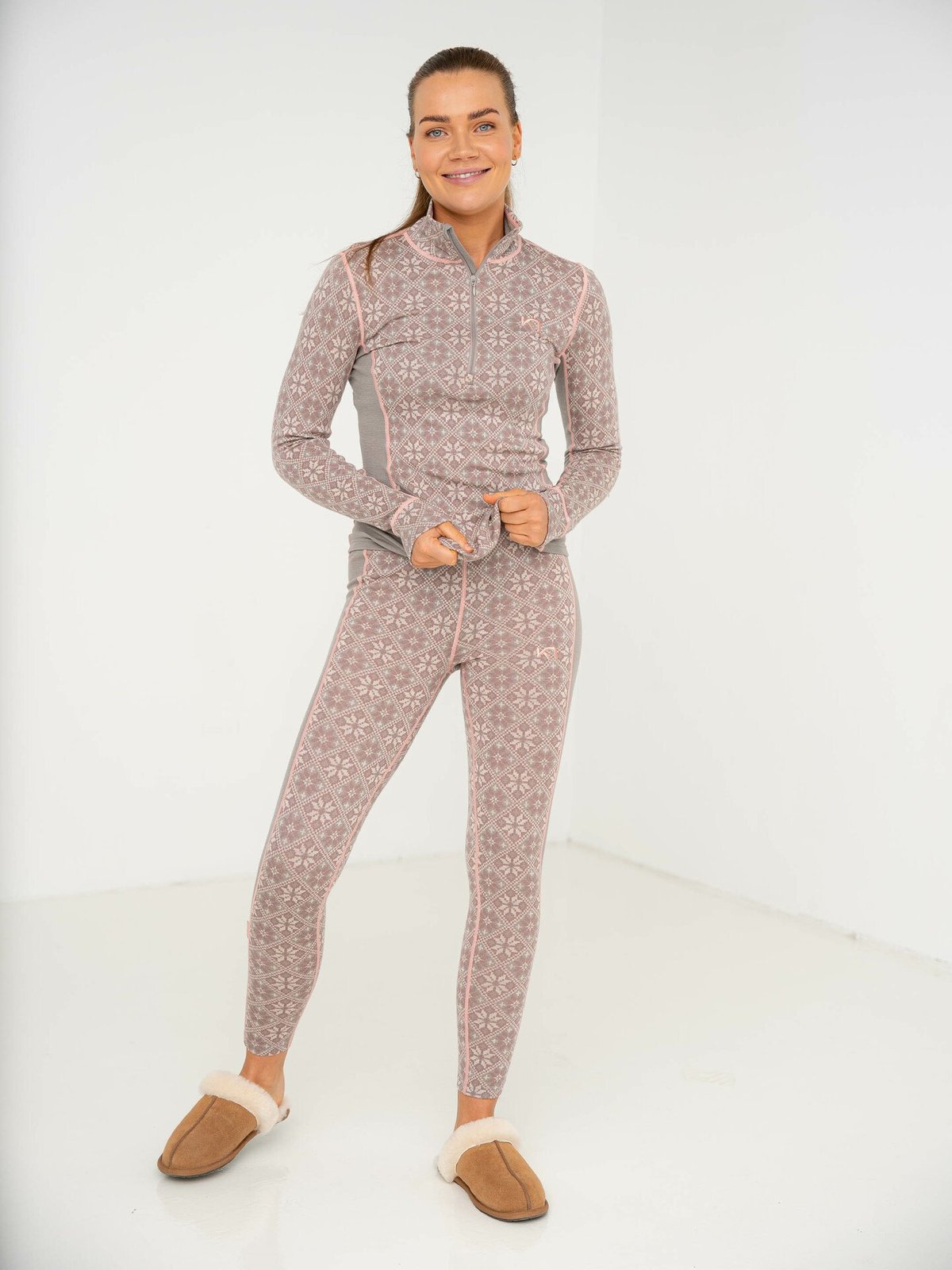 Kari Traa Rose Half Zip Taupe