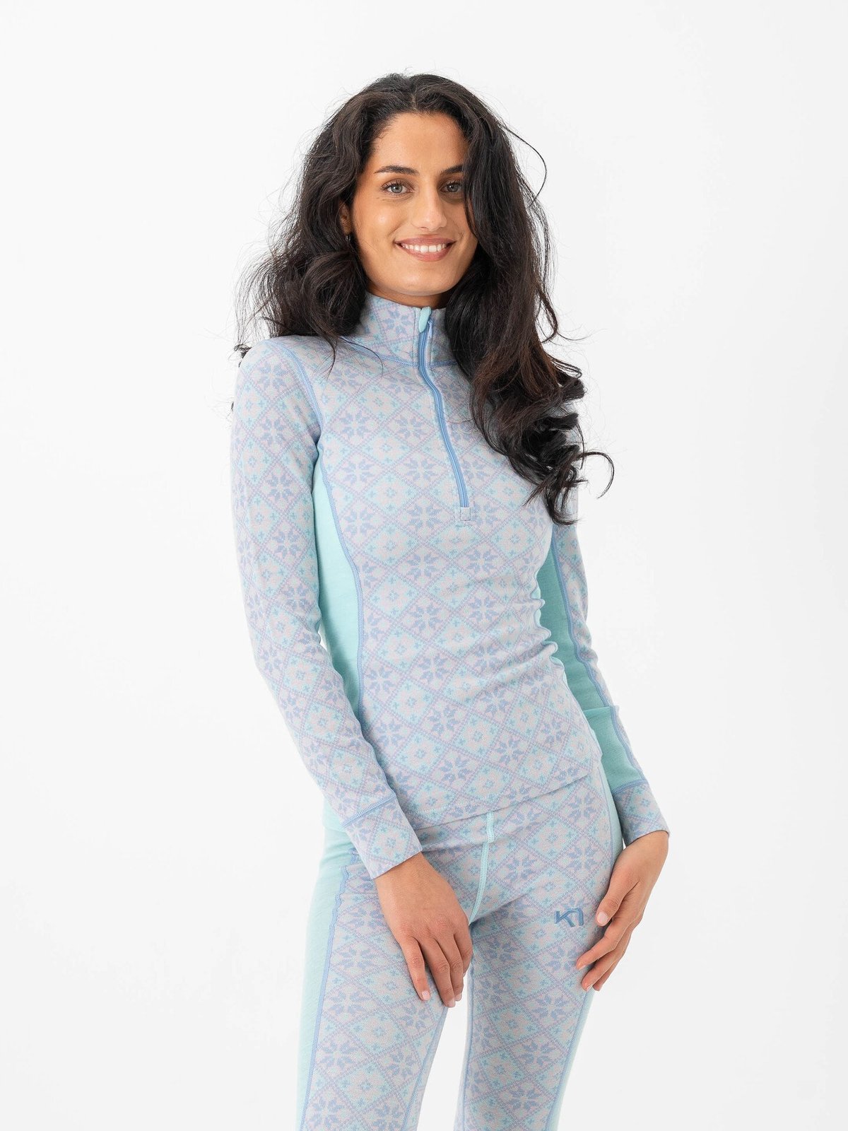 Kari Traa Rose Half Zip Bright Turguoise