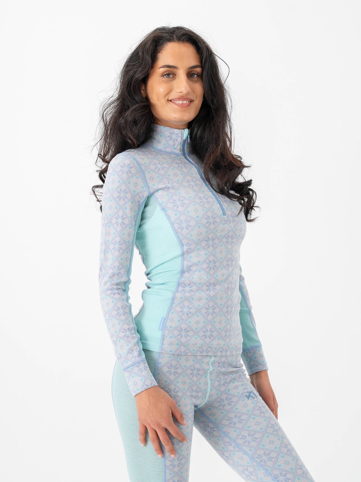 Kari Traa Rose Half Zip Bright Turguoise