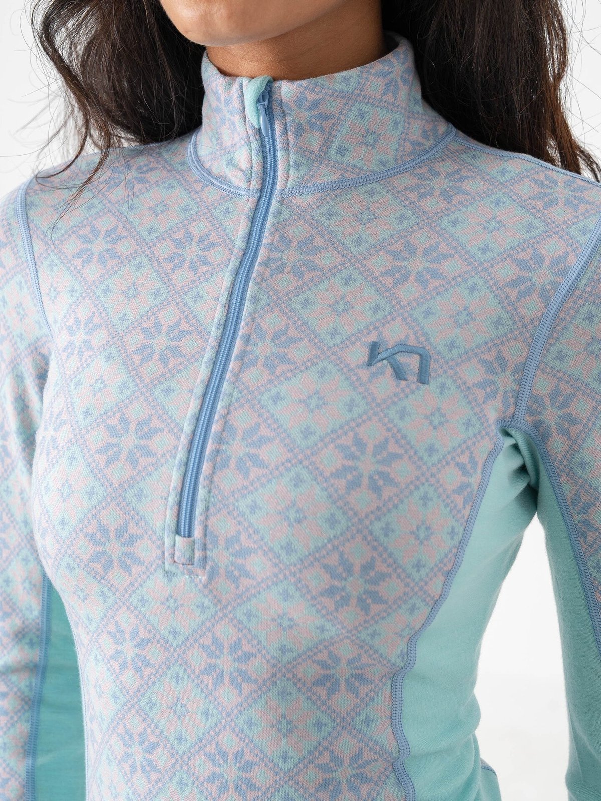 Kari Traa Rose Half Zip Bright Turguoise