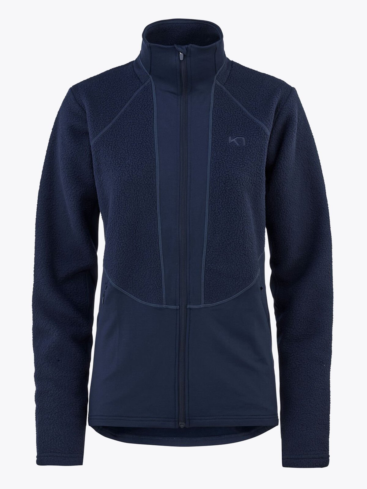 Kari Traa Ragnhild Full Zip Midlayer Recycled Royal Blue