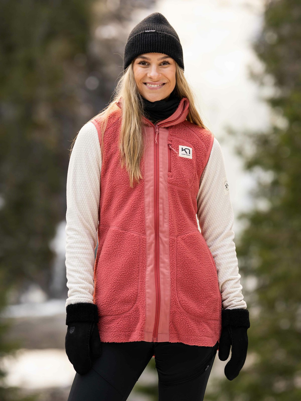 Kari Traa Sanne Fleece Vest Long Cedar