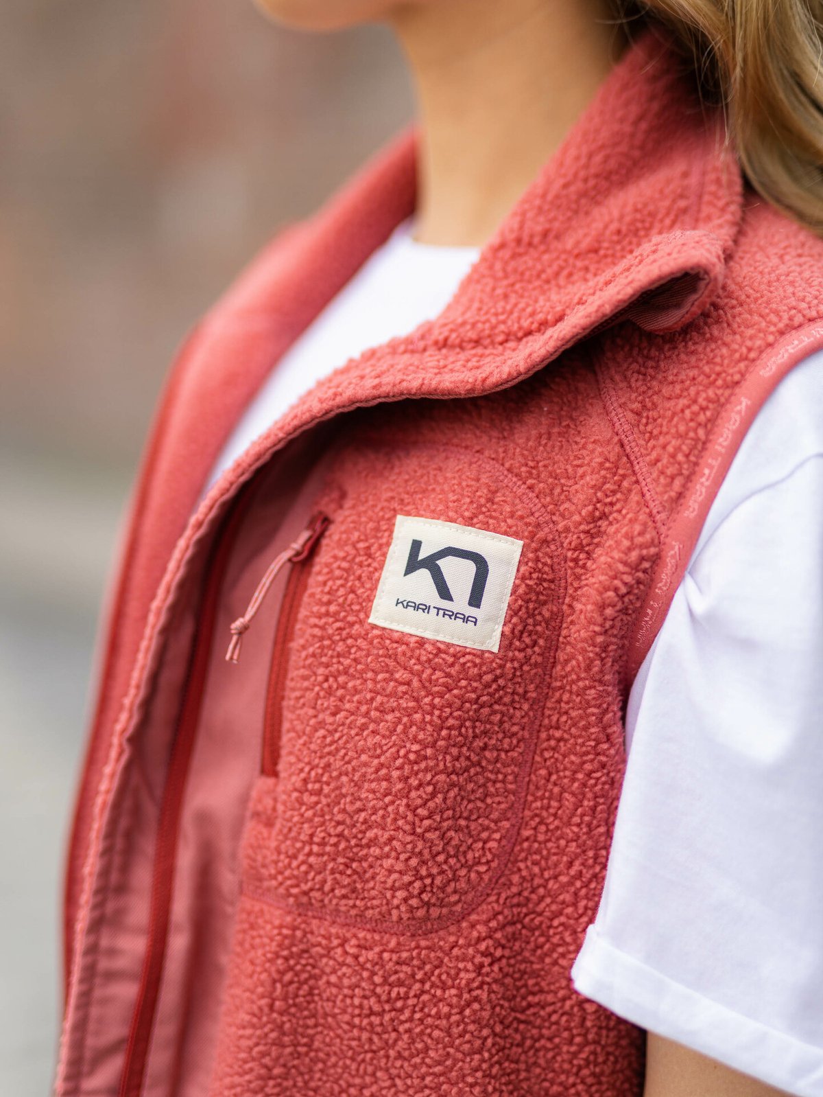 Kari Traa Sanne Fleece Vest Long Cedar