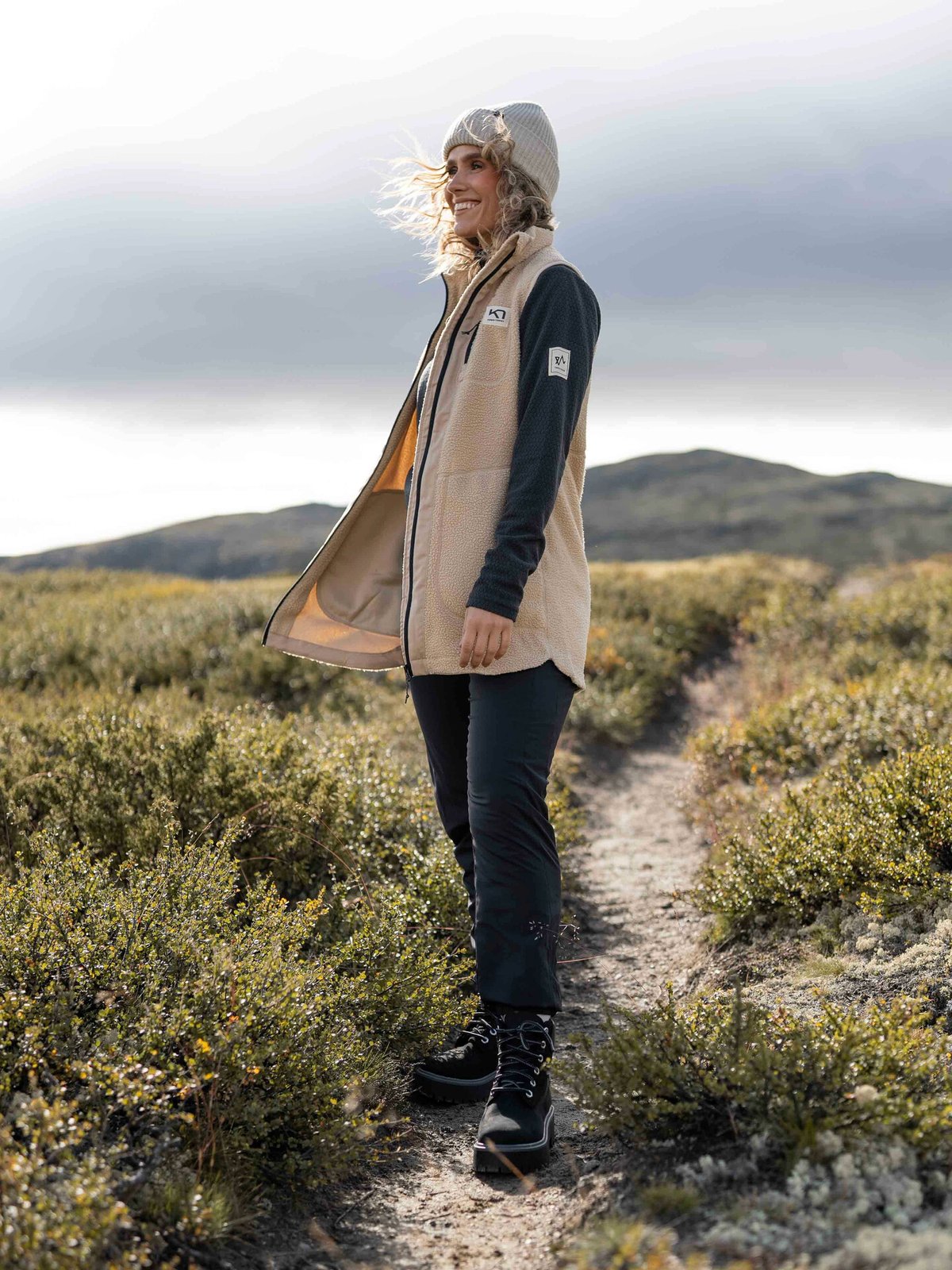 Kari Traa Sanne Fleece Vest Long Oat