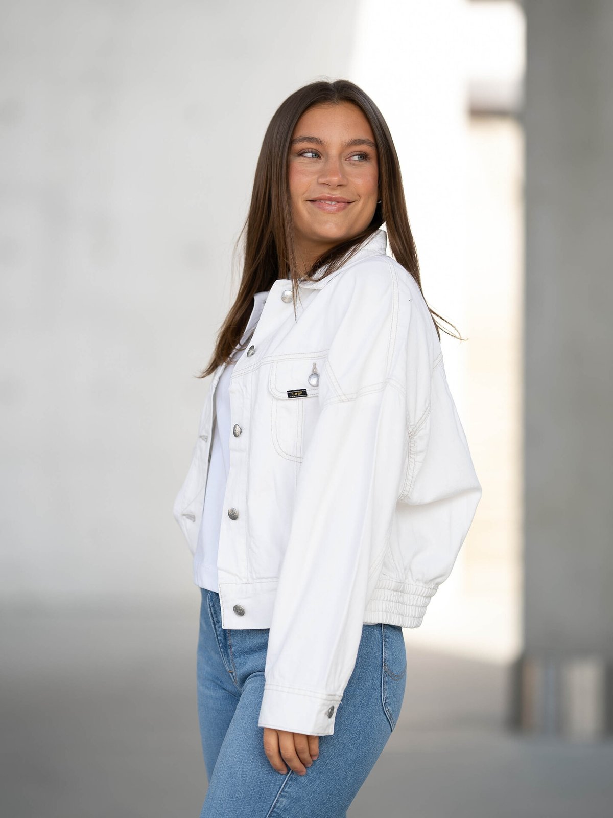 Lee Batwing Rider Jacket Cloud White