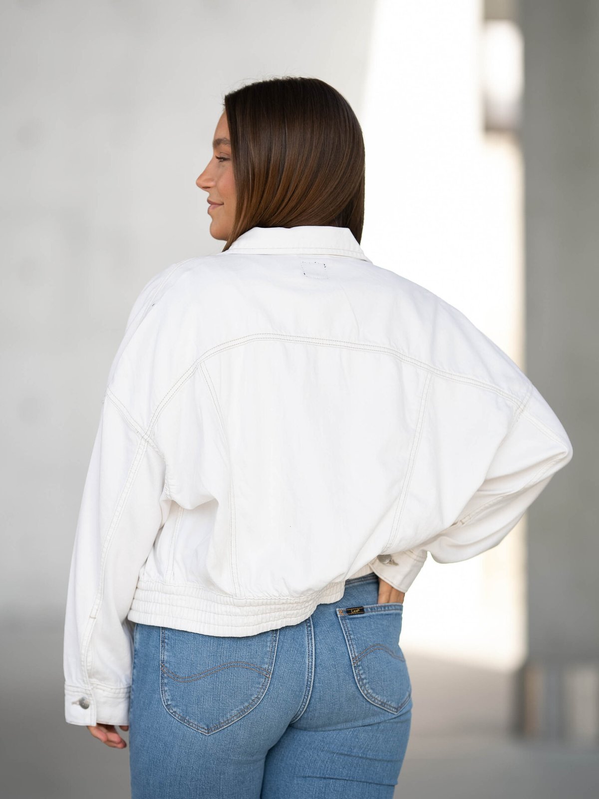 Lee Batwing Rider Jacket Cloud White