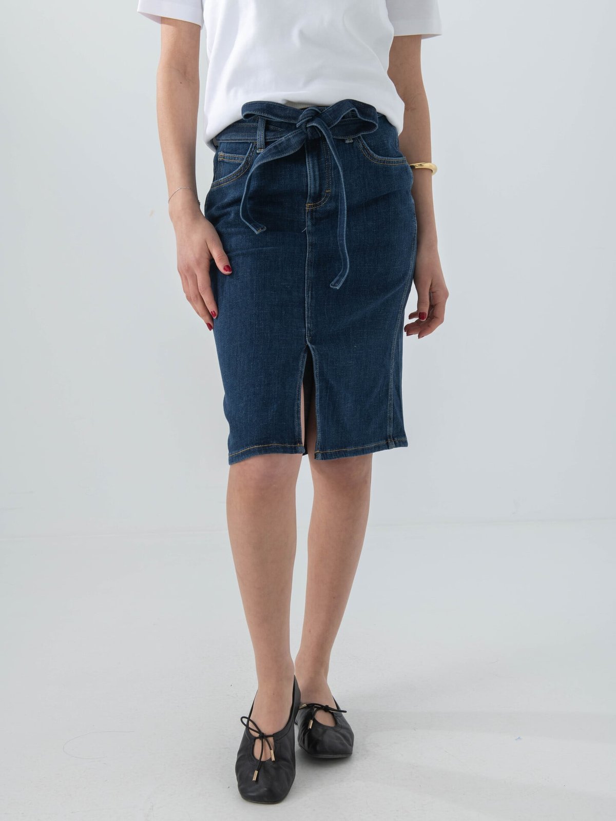 Lee Midi Skirt With Bow Seaside Trip