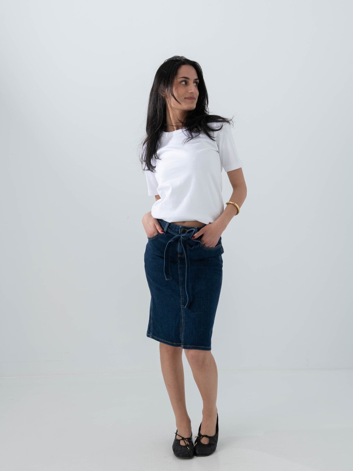 Lee Midi Skirt With Bow Seaside Trip