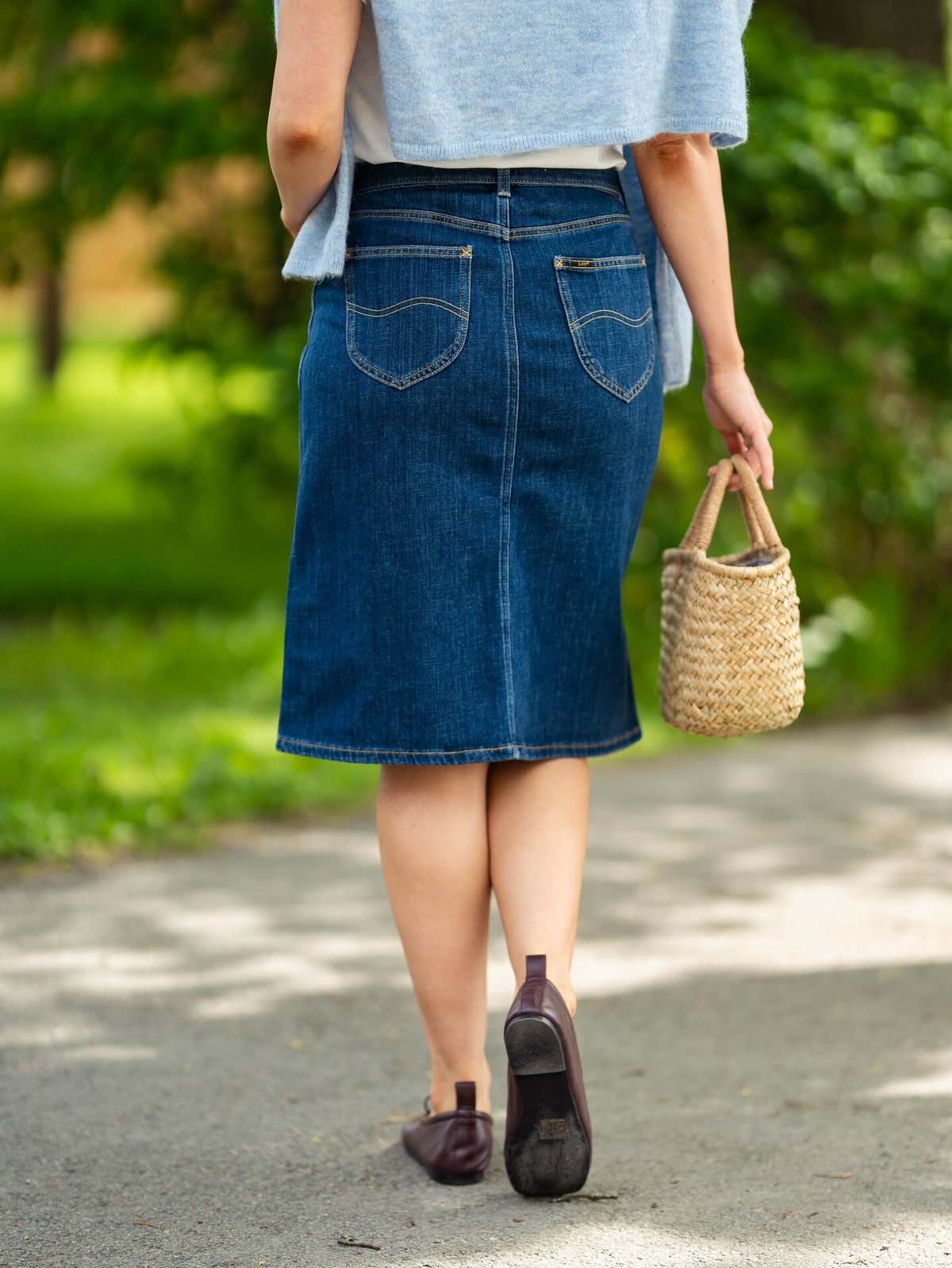 Lee Midi Skirt With Bow Seaside Trip