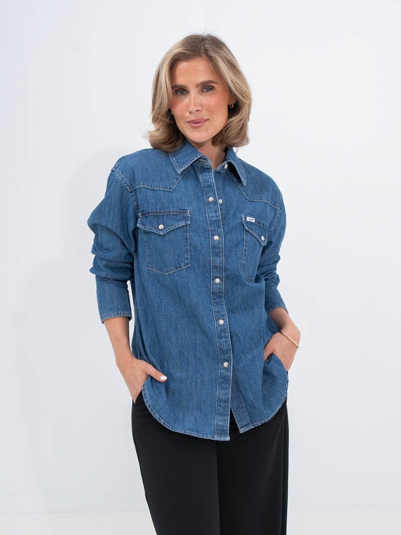 Lee Essential Western Shirt Ripe Berry