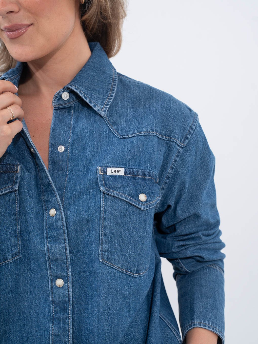 Lee Essential Western Shirt Ripe Berry