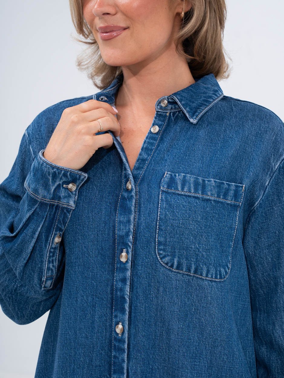 Lee Shirt Dress Coastal Sky