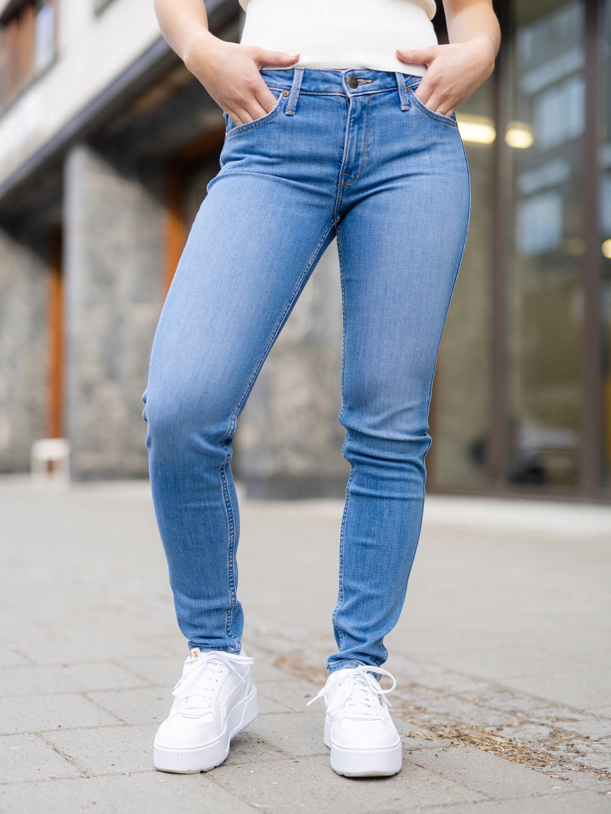 Lee Scarlett Skinny Mid Waist Majestic Wave