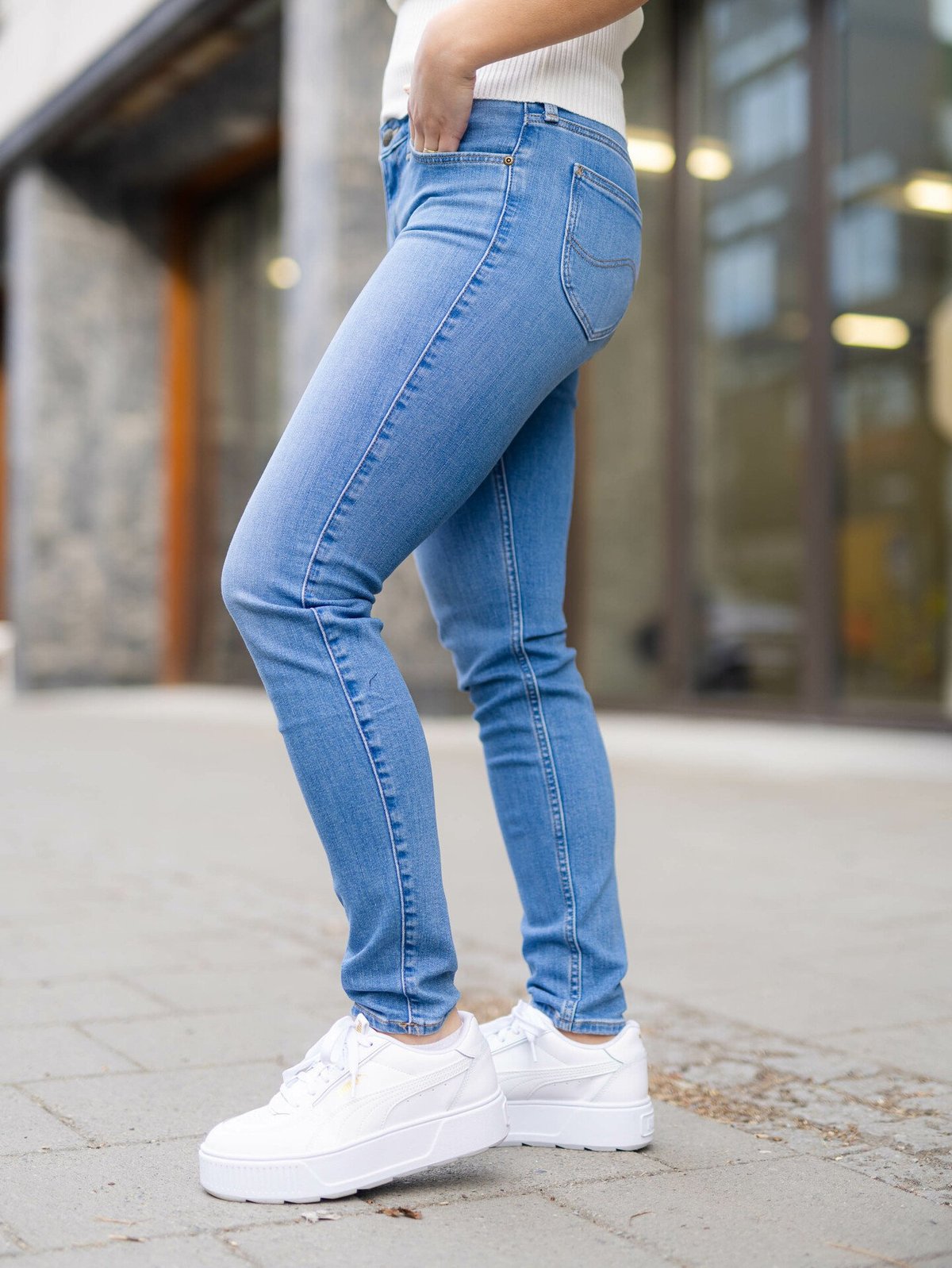 Lee Scarlett Skinny Mid Waist Majestic Wave