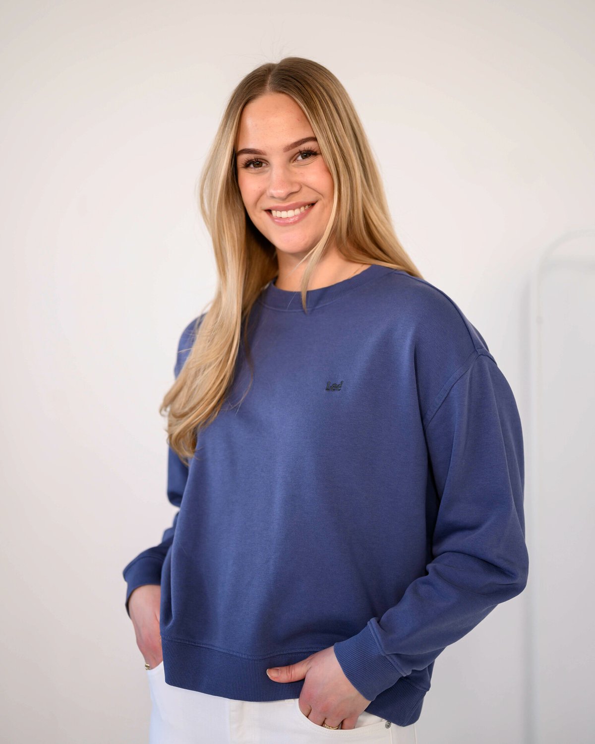 Lee Crew Sweater Surf Blue