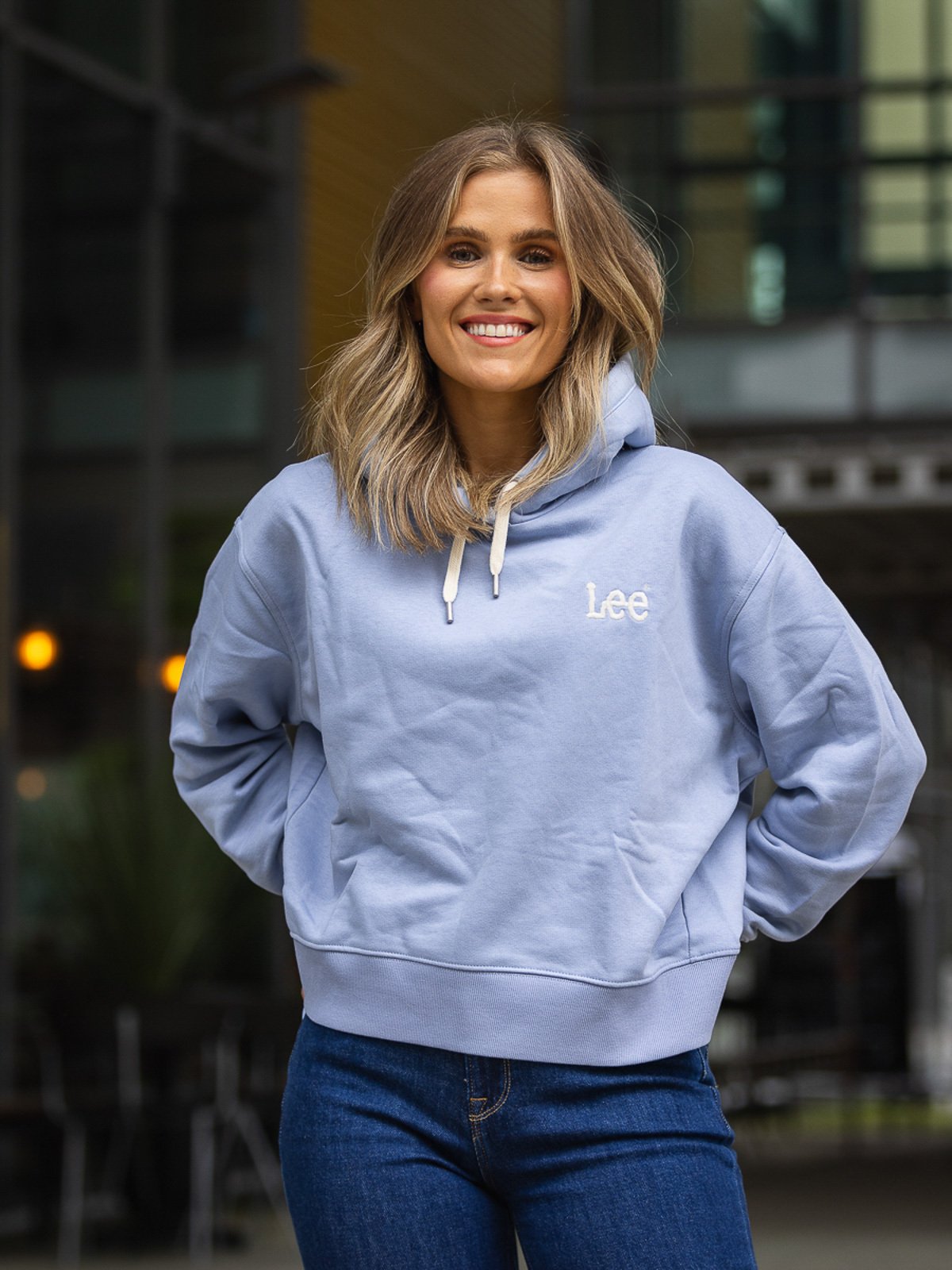 Lee Essential Hoodie Parry Blue