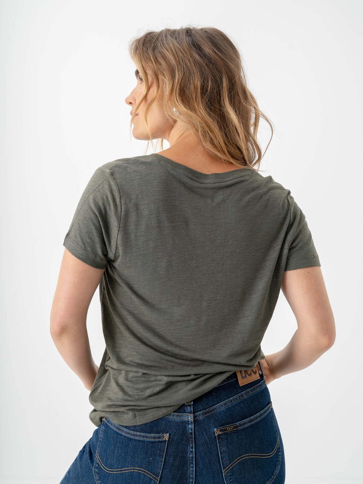 Lee Perfect V-neck Tee Oak Moss