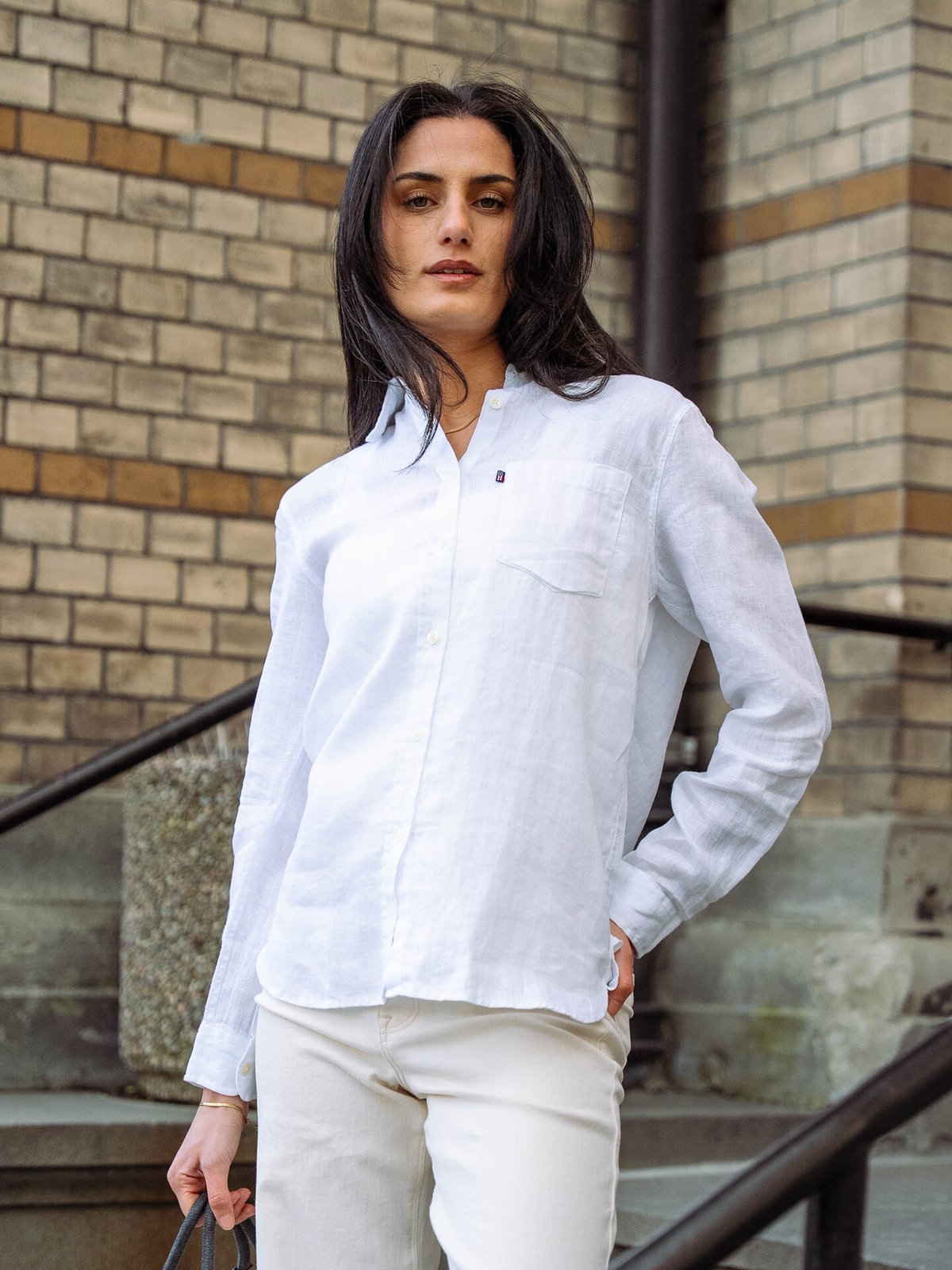 Lexington Classic Linen Shirt White