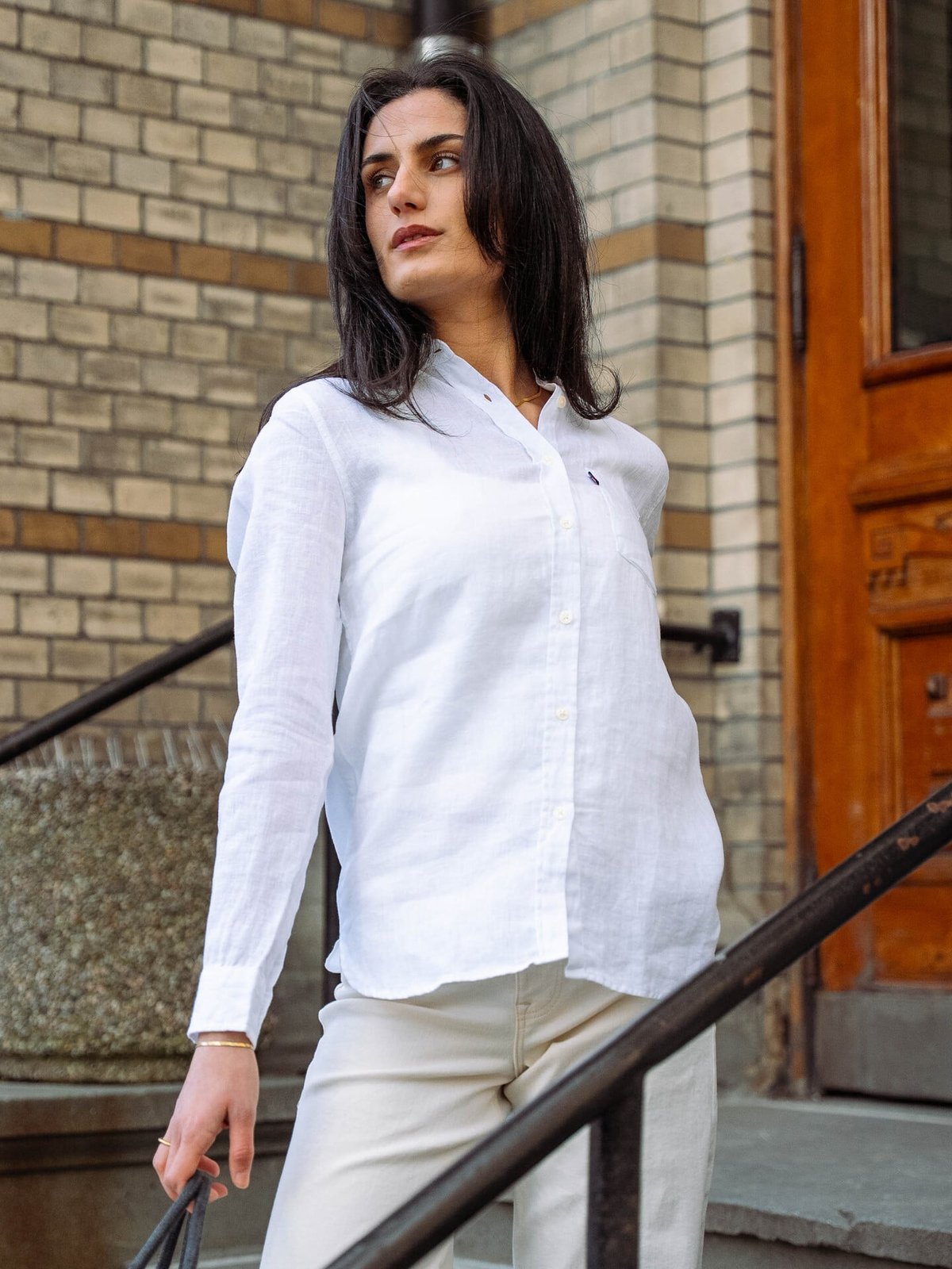 Lexington Classic Linen Shirt White