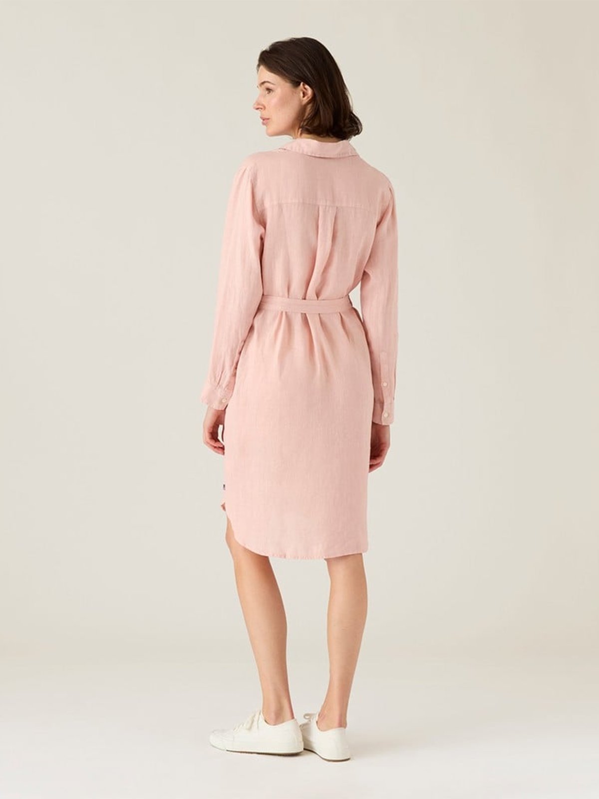 Lexington Linen Shirt Dress Rosa