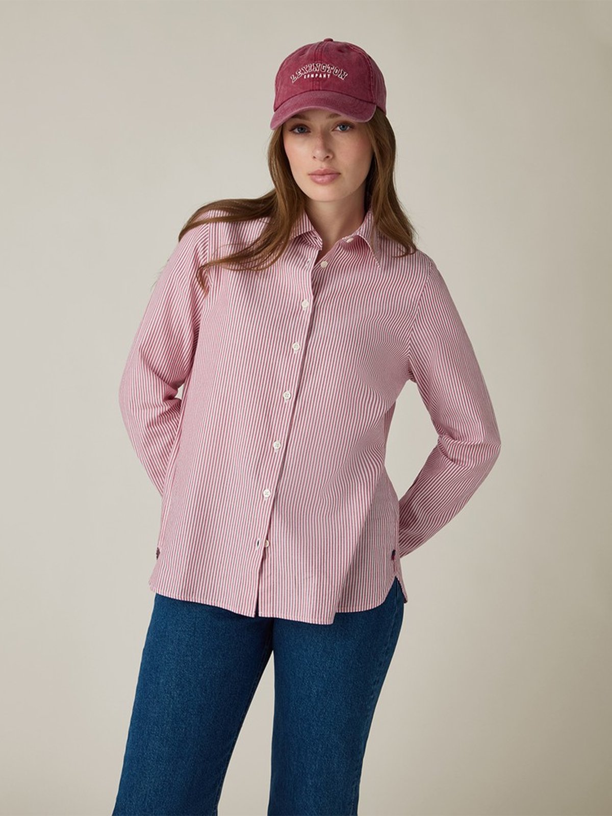 Lexington Classic Fit Light Oxford Shirt Rød