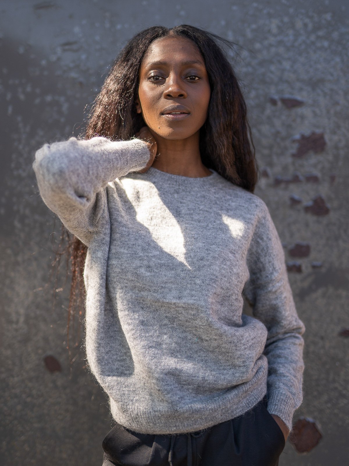 MSCH Copenhagen Femme Mohair O-Neck Pullover Grey Melange