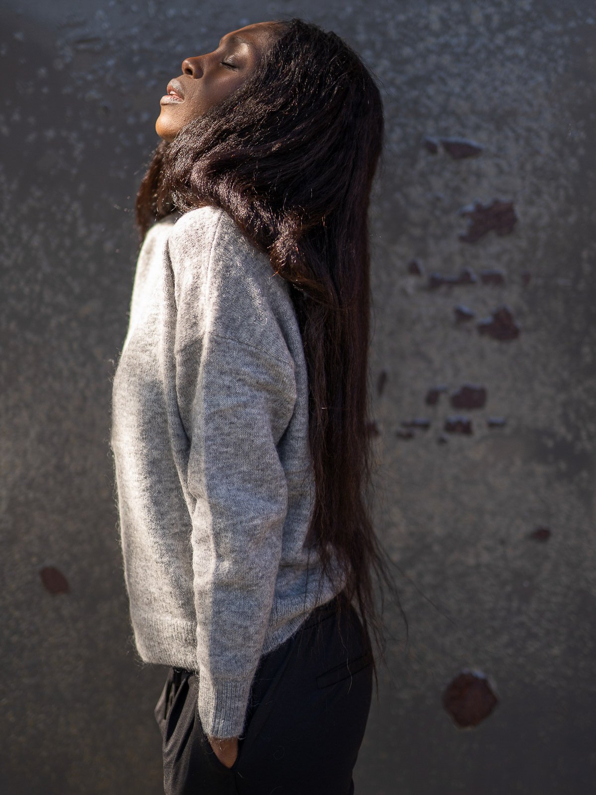 MSCH Copenhagen Femme Mohair O-Neck Pullover Grey Melange