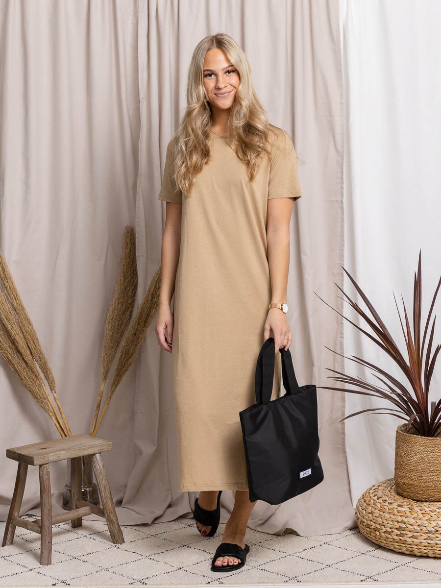 MSCH Copenhagen Liv Organic Short Sleeve Dress Cornstalk