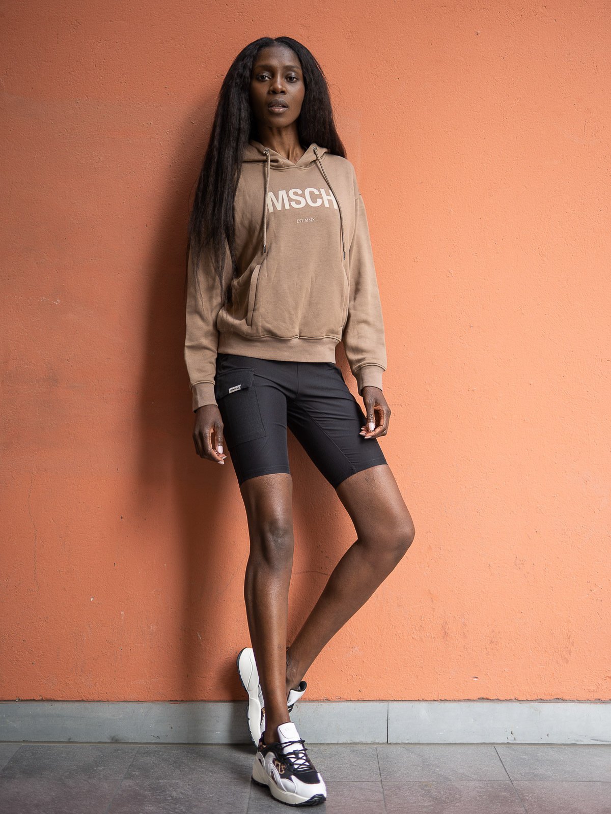 MSCH Copenhagen Ima MSCH Hood Sweatshirt Caribou/White Pepper