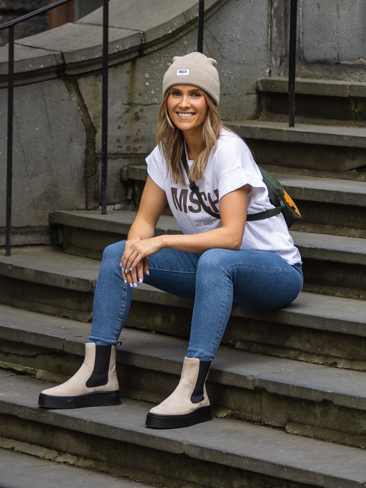 MSCH Copenhagen Alva MSCH Standard Tee B WHT/ Chocolate Chip