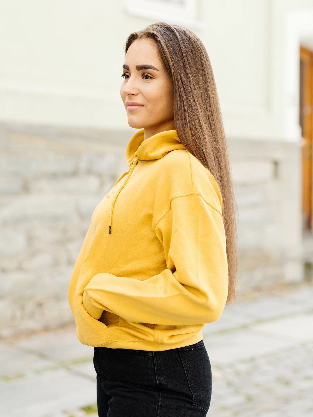 MSCH Copenhagen Ima Q Logo Hood Sweatshirt Narcissus