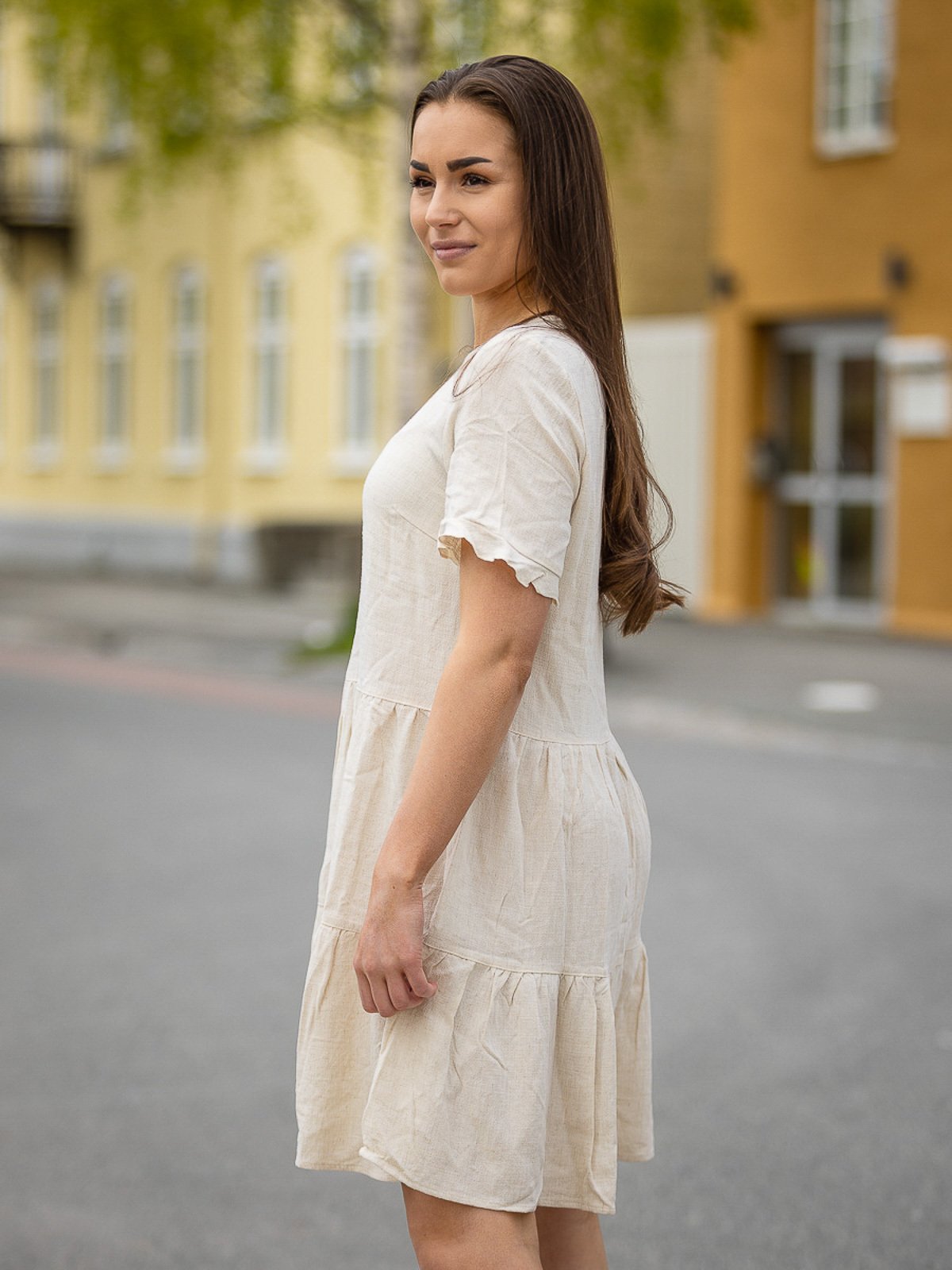 MSCH Copenhagen Mariet Short Sleeve Dress Wood Ash